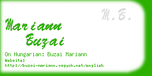 mariann buzai business card